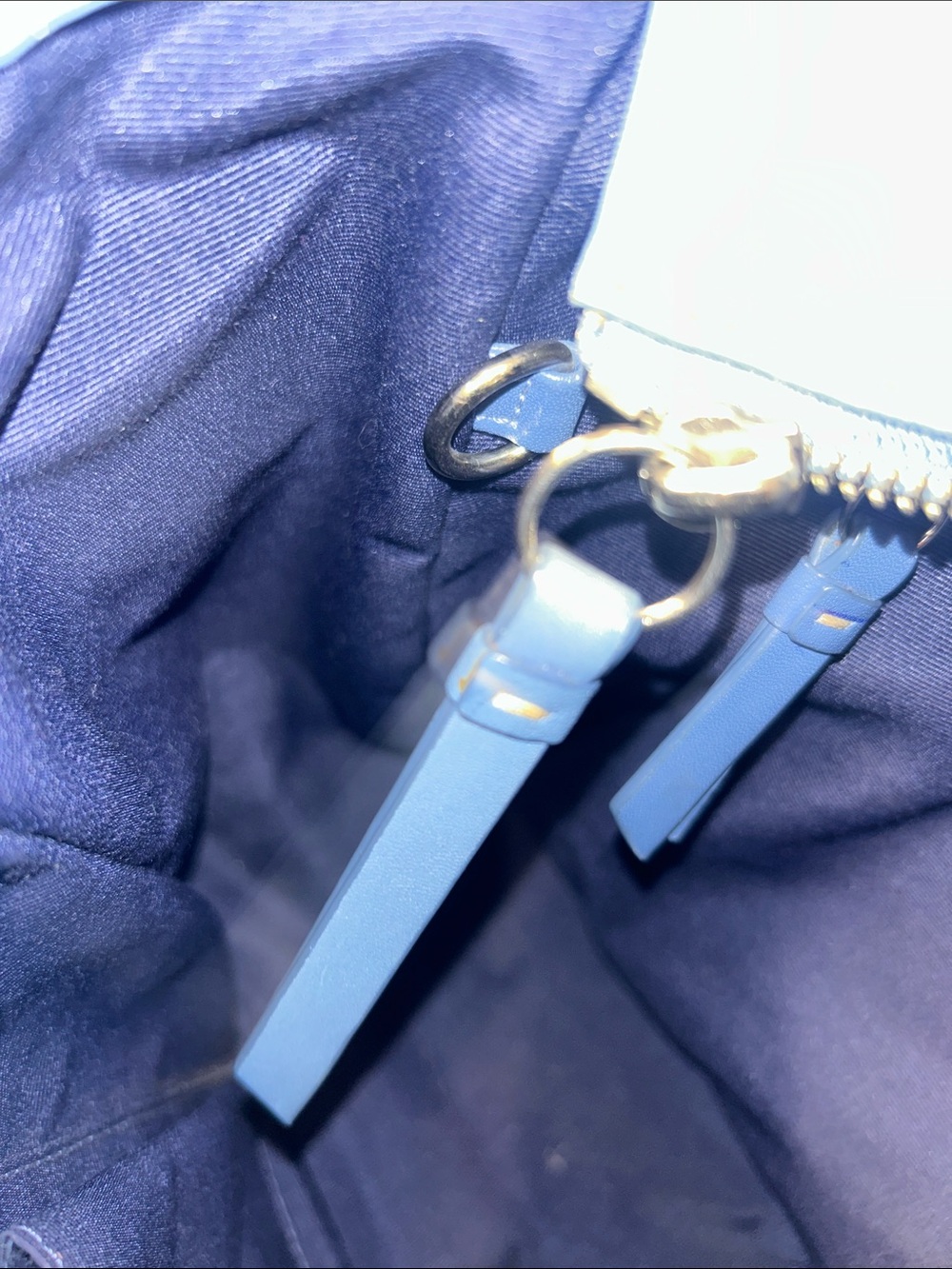 Coach F13759 Light Blue Gallery Tote Bag with Signature Charm - Picture 13 of 16